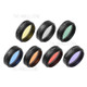 ANDOER 1.25 inch Aluminum Alloy & Glass Telescope Eyepiece Filters Set Moon & Skyglow Filter CPL Filter Multi-Color Filters for Lunar Planetary Observation
