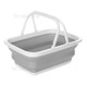 Collapsible Camping Basket Tub with Handle Picnic Basket for Washing Dishes Camping Hiking Home (without FDA Certification)