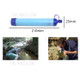 Outdoor Camping Hiking Water Filter Straw Set Dual Filter Water Purifier Portable Filtration Survival Gear with Water Bag Backwasher Extension Tube