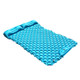 Inflatable Sleeping Pad Lightweight Camping Mattress Camp Air Mat Bed with Pillows for Hiking Backpacking Camping - Blue
