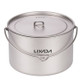 LIXADA Titanium 2.8L Pot Ultralight Portable Cooking Pot Camp Kitchen Cookware with Lid for Camping Hiking Picnic (NO FDA Certificate)