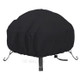 Waterproof 420D Oxford Cloth Patio Fire Pit Cover Protector Outdoor Round Grill BBQ Stove Cover 102x51cm (40-inch)