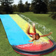 Kids Water Slide Slip Inflatable Slide Surf Rider Sliding Lanes - Yellow/Blue