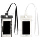 2 PCS Waterproof Phone Pouch 6.3 Inch Phone Case Built-in Emergency Whistle - Black/White