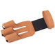 LUCKSTONE 1Pc 3 Fingers Gloves Archery Hand Guard Protector for Recurve Bow Shooting - Brown