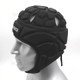 WOSAWE BL329 Football Soccer Baseball Goalkeeper Helmet Rugby Sports Adjustable Safety Head Cap Protector - Black, M