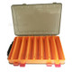 Double-sided 14 Grids Fishing Lure Box PP Storage Tackle Box - Orange