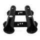 Portable Fishing Rod Rack Rod Holders 2-Tube ABS Plastic Rod Racks Rail Mount Bracket