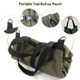 PENGGONG Roll Up Tool Bag Tool Storage Bag Multi-Purpose 5 Pockets Canvas Tool Roll Organisers Portable Tool Pouch