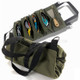 PENGGONG Roll Up Tool Bag Tool Storage Bag Multi-Purpose 5 Pockets Canvas Tool Roll Organisers Portable Tool Pouch