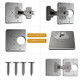 1PC Cabinet Door Hinge Repair Plate Kitchen Cupboard Door Hinge Repair Kit with 4 Screws for Furniture Cabinet Drawer Window