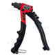 Hand Rivet Gun Heavy Duty Manual Riveter Hand Tool with 4 Interchangeable Heads 3/32 Inch 1/8 Inch 5/32 Inch 3/16 Inch