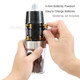 Electric Gravity Pepper & Salt Grinder with LED Light Kitchen Grinding Tool