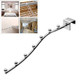 20 PCS Square Pipe Metal Hook with 7 Beads for Supermarket Clothes Shop Dormitory, Length: 30cm