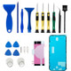 JF-8182 21-in-1 Portable Precision Screwdriver Set for iPhone 12 Pro 6.1 inch Accessories Battery Adhesive Tape Sticker + Middle Plate Frame Waterproof Adhesive Sticker, Cellphone Repair Tool Kit Opening Pry Tools