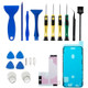 JF-8182 21 in 1 Cellphone Repair Tool Kit Precision Screwdriver Set for iPhone 11 6.1 inch Opening Pry Tools with Battery Adhesive Tape Sticker + Middle Plate Frame Waterproof Adhesive Sticker