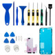 JF-8182 21-in-1 Professional Precision Screwdriver Set for iPhone 13 Pro 6.1 inch Replacement Parts Battery Adhesive Tape Sticker + Middle Plate Frame Waterproof Adhesive Sticker, Portable Opening Pry Tool Repair Kit