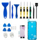 JF-8182 Portable Precision Screwdriver Set 21-in-1 Cellphone Repair Tool Kit for Phone 12 mini 5.4 inch Replacement Parts Battery Adhesive Tape Sticker + Middle Plate Frame Waterproof Adhesive Sticker, Opening Pry Tools Fix Phone Screen Battery