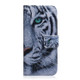 Tiger Pattern Coloured Drawing Horizontal Flip Leather Case for Huawei Mate 20 Pro, with Holder & Card Slots & Wallet