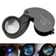 21011A 25mm Loupe 40X Magnification Magnifier Jewelry Identification Magnifying Glass with LED Light