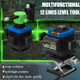 3D 360-degree Laser Level Measurment Instrument Touched Keys Multifunctional 12 Green Line Leveler with Fixed Base Adjustment Function - AU Plug