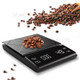 6012 0.3-3000g Accurate Kitchen Digital Coffee Scale Home Battery Powered LCD Display Cooking Baking Food Scale with Timer Function