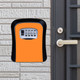 Password Lock Metal Storage Box Door Security Box Wall Cabinet Key Safety Box(Orange)