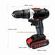 21V MAX Cordless Drill 3-in-1 Electric Power Drill Screwdriver Set 25 Gears of Torques Adjustable for Drilling Wood Metal - EU Plug
