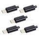 5PCS/Lot DIY 24Pin USB Type-C USB-C Male OTG Host Type 5.1k Resistor with Black Housing Cover