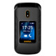 UNIWA V909T Single SIM 2.8/1.77 inch Flip Phone 2250mAh Battery 4G Cellphone with Rear Camera - Black