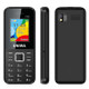 UNIWA E1802 2G Bar Phone 1800mAh Battery Function Cell Phone for Seniors and Kids - Black