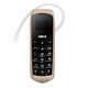 J8 0.66 Inch Mini Cell Phone Bluetooth Earphone Dialer Support Mirco SIM Card - Black  /  Gold