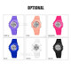 SKMEI 1716 Kids Digital Watch Sport 50M(5ATM) Waterproof 7 Colors LED Electrical Watch with Luminous Alarm for Boys Girls - Rose