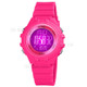 SKMEI 1716 Kids Digital Watch Sport 50M(5ATM) Waterproof 7 Colors LED Electrical Watch with Luminous Alarm for Boys Girls - Rose
