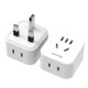 NORTHJO Mini Size Travel Adapter Plug Socket UK Plug to US/AU/Japanese Plug