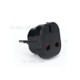 UK to EU AC Travel Power Socket Plug Adapter Converter - Black