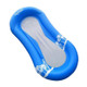 PVC Inflatable Floating Water Bed Mesh Bottom Water Hammock Lounge Chair Inflatable Floating Bed(Blue)