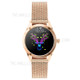 KW10 IP68 Waterproof Bluetooth Heart Rate/Sleep Monitor Smart Watch with Stainless Steel Strap for Women - Rose Gold