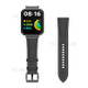 For Xiaomi Redmi Watch 2 Replacement Genuine Leather Wrist Strap Adjustable Smart Watch Band - Black