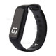 CD5 Unisex Silicone Sport Wristband with Pedometer Sleep Monitor Temperature Multi-functions - Black