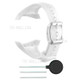 Women Silicone Sport Watch Band with Installation Tools for Polar FT60 - White