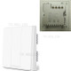 XIAOMIYOU QBKG25LM Aqara Wall Switch D1 3 Key Single Line Fire Wire ZigBee Smart Wireless Key Light Remote Control