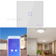 SONOFF T2EU1C-TX 86 WiFi Smart Switch APP RF433 Remote Control for Alexa Google Home EU Plug - 1 Gang