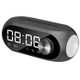 S8 LED Light Bluetooth 5.0 Speaker with Alarm TF/FM Supported Music Player Subwoofer - Black