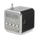 Portable 3.5mm Wired Mini Speaker MP3 Player FM Radio Music Amplifier Support TF Card U Disk - Black