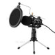 Video Microphone Kit with Mic Tripod Shock Mount Pop Filter Windshield Adapter Cable 3.5mm Plug