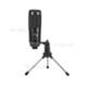 USB Microphone Metal Condenser Recording Microphone with Tripod for Laptop Cardioid Studio Recording Karaoke Computer - Black