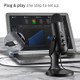 USB Condenser Microphone Computer PC Mic with Noise Cancelling Mute Button and Stand for Recording Streaming Gaming Podcasting - Black