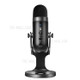 USB Condenser Microphone Computer PC Mic with Noise Cancelling Mute Button and Stand for Recording Streaming Gaming Podcasting - Black
