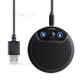 ME1 Microphone 360 Degrees Omnidirectional High Sensitivity Pickup USB Mic for Live Streaming/Online Class/Meeting - Black